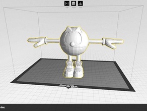 pac-man de vídeo jogos 3d print model - Mito3D