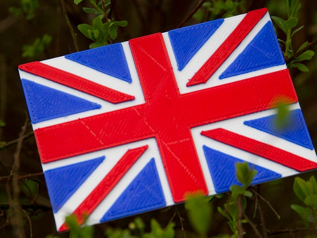 union jack united kingdom great britain flag signs logos huxley reprappro 3D print model - Mito3D