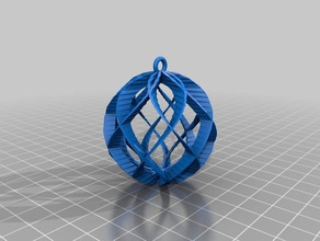 my customized spiral sphere ornament customizer enabled decor 3d print model - Mito3D