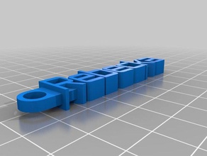 my customized message keychain reb organization 3d print model - Mito3D