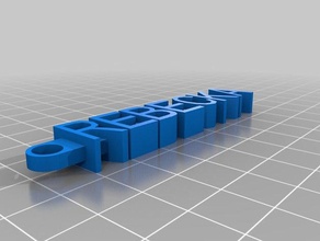 my customized message keychain reb2 organization 3d print model - Mito3D