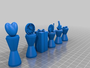 five love languages chess set other tinkercad 3d print model - Mito3D