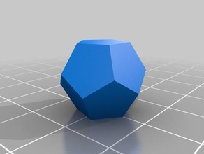 simples openscad dodecaedro matemática arte 3d print model - Mito3D