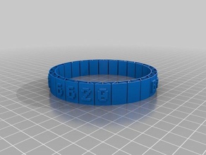 lecho rocoso 3d custom flexibles nombre de pulsera las pulseras personalizado 3d print model - Mito3D