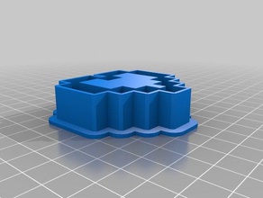 8-bit corazón del cortador de la galleta cocina comedor personalizado 3d print model - Mito3D