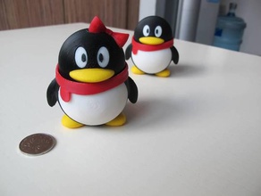 mascota pingüino hembra herramientas pp3dp juguetes 3d print model - Mito3D