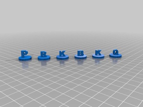 alphabet Schach andere tinkercad 3d print model - Mito3D