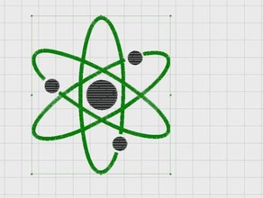 nükleer nakış tasarımı diğer atom dingfabrik modeli 3d print model - Mito3D
