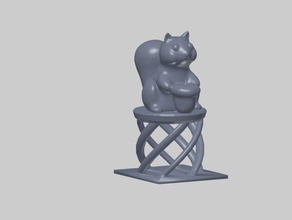 squirrel model art competition printer test 3d print model - Mito3D