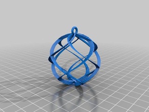 spiral-Kugel-ornament 2 Dekor angepasst 3d print model - Mito3D
