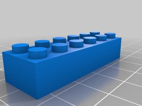 6 özel lego tuğla 2 inşaat oyuncaklar 3d print model - Mito3D