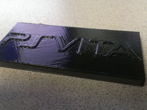 ps vita cartouche cas d'un logo vidéo jeux le couvercle à l'extérieur la playstation sony 3d print model - Mito3D