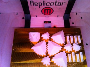 screwless cube gears single replicator plate other 3d print model - Mito3D