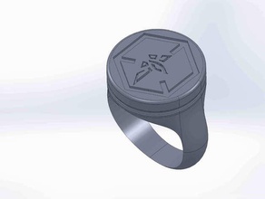 classe di resistenza illuminata anelli con sigillo 3d print model - Mito3D