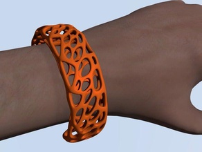 de voronoi bracelet bracelets 3d print model - Mito3D