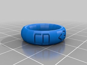cd ap 3 anelli personalizzato 3d print model - Mito3D