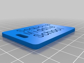sequoia middle luggage label organization customized 3d print model - Mito3D