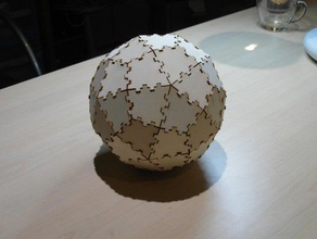 notched deltoidal hexecontahedron math art 3d print model - Mito3D