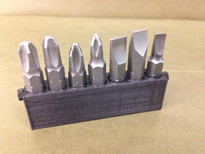 hex-bit holder bracket toolcase diy 3d print model - Mito3D