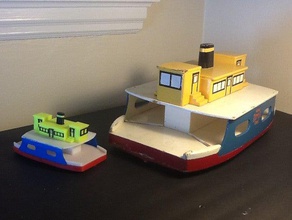 ferry boat vehicles toy 3d print model - Mito3D