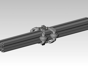 en aluminium extrudé diapositive d'autres roulement glissière linéaire solidworks 3d print model - Mito3D