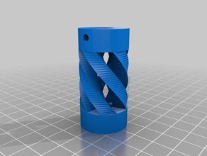 customized parametric flexible coupling 5-30 3d printer parts 3d print model - Mito3D