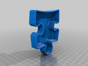 Leuchten blau Zeichen logos Autismus 3d print model - Mito3D