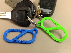 mini s-mousqueton avec clip fort de porte-clés clips les touches tech outil outils 3d print model - Mito3D