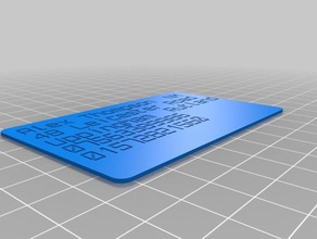 meu cartão de endereço organização personalizado 3d print model - Mito3D