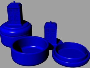 piccola scatola blu tardis i contenitori medico il coperchio giro gingillo 3d print model - Mito3D