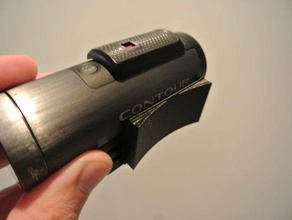 contour videocamera monta un lato del casco piatto superfici curve 3d print model - Mito3D