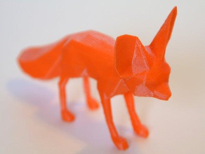 fennec fox animals 3d google low poly sketchup vulpes warehouse 3d print model - Mito3D