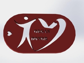 organ-Spender-key-ring Schlüsselanhänger Gesundheit keyring Leben 3d print model - Mito3D