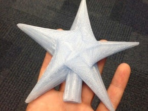 spiral star tree topper decor 3d print model - Mito3D