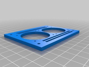 ramps 14 twin 40mm fan mounting plate 3d printer accessories 3d print model - Mito3D