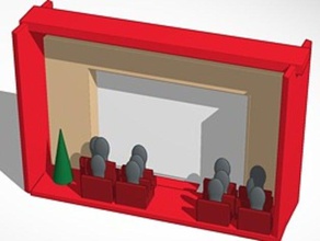 unten vorne iphone-Film-theater Weihnachten mobile 3d print model - Mito3D