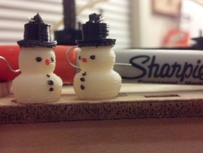 frostbit brothers tiny snowman earrings christmas gifts jewelry winter 3d print model - Mito3D