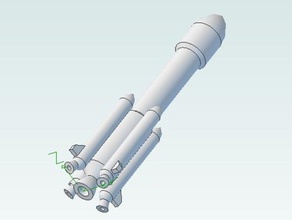 piccolo razzo spaziale ariane i giocattoli giochi 3d print model - Mito3D