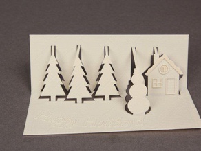 3d greeting card decor christmas holiday 3d print model - Mito3D