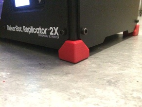 replicator 2 2x pied 3d de l'imprimante pièces pieds 3d print model - Mito3D