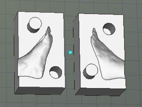 foot mold people 3d print model - Mito3D