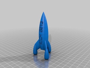 riche de fusée décor personnalisé 3d print model - Mito3D