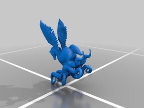 octopegasus sculture cavallo polpo 3d print model - Mito3D