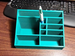 organizer anti warp organization abs anti-warp business card m2 makergear pencil 3d print model - Mito3D