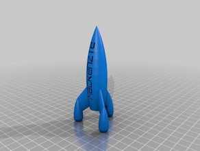 mon personnalisés fusée ornement mak décor 3d print model - Mito3D
