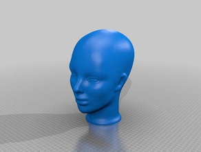 simple human head model sculptures minimal 3d print model - Mito3D