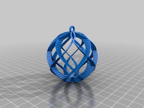 personnalisé spirale de la sphère ornement 2 décor 3d print model - Mito3D