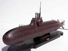 type 212 submarine u-boat rubber band powered other sail sea 3d print model - Mito3D