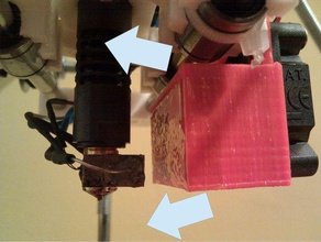 quente de fim montagem ventilador dupla fluxo ar 3d a impressora os acessórios resfriamento j-cabeça plástico do vale o sketchup em dois sentidos uam 3d print model - Mito3D