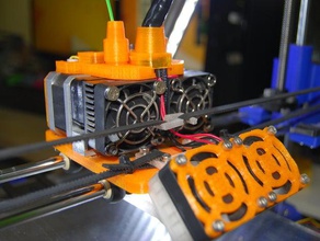 dual fan duct grill other 3d print model - Mito3D